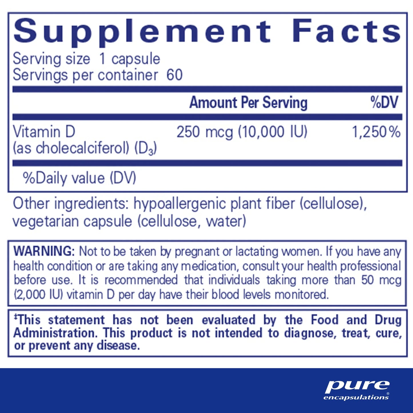 Vitamin D3 250 mcg (10,000 IU)