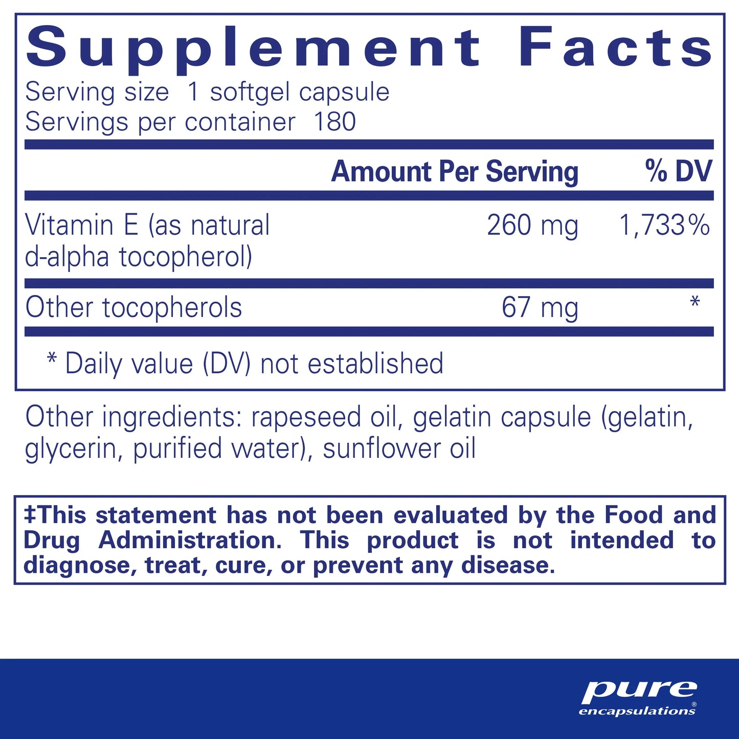 Vitamin E (with mixed tocopherols)